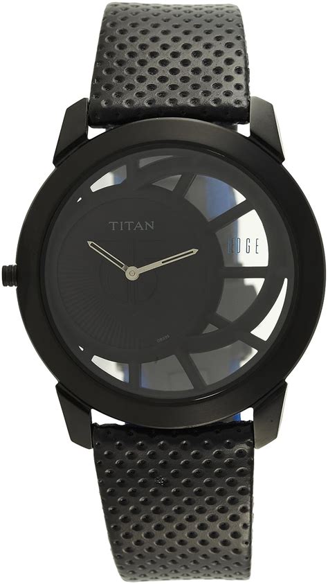 buy titan edge analog black dial men s watch nd1576nl01a nd1576nl01a at