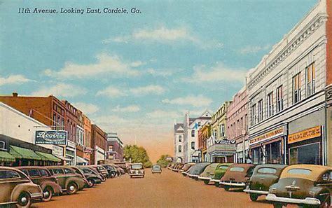 Cordele Georgia Main Street Postcards Peter D