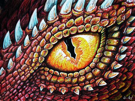Dragon Eye Drawing By Aaron Spong Fine Art America