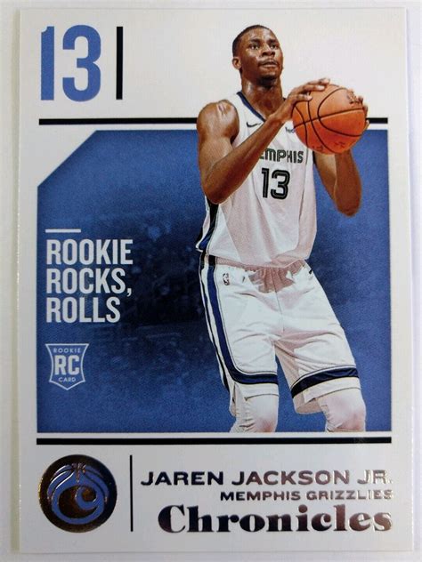 2018 19 Panini Chronicles Jaren Jackson Jr Rookie Rc 42 Memphis