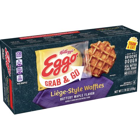 Kelloggs® Eggo® Buttery Maple Belgian Style Street Waffles Smartlabel™