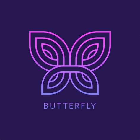 Purple Butterfly Clipart Illustrations Royalty Free Vector Graphics