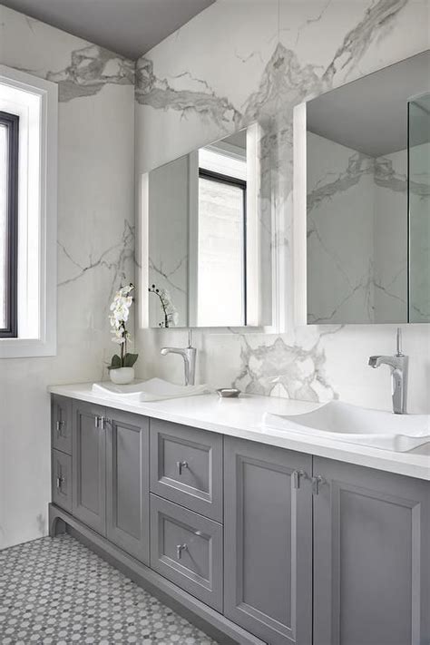 Our kitchen renovation with dark cabinets featured diy open shelving, painted cabinets, wall tile and more! Wonderfully designed white and gray master bathroom is ...