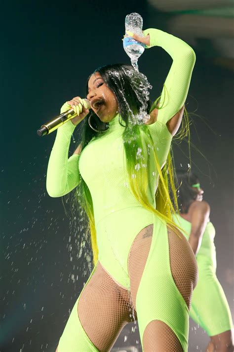 Cardi B Hits The Stage In Thong Bodysuit — Then Douses Herself With Water At Fashion Nova Launch