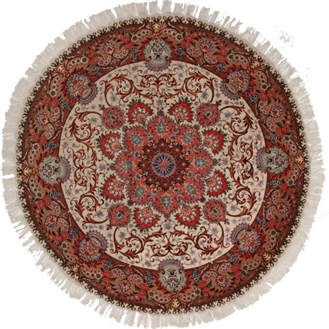 Persian Tabriz Round Rug 11274 Exclusive Oriental Rugs