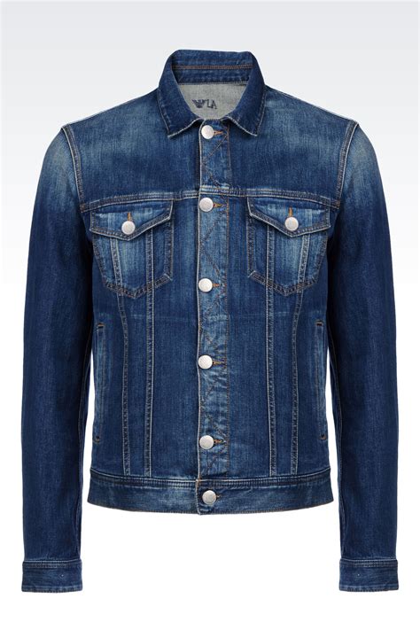 Shop for men's denim jackets at amazon.com. Armani jeans Denim Jacket in Blue for Men | Lyst