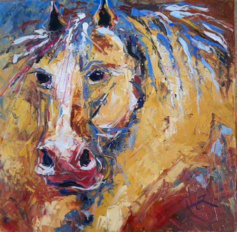 Palette Knife Painters International Palette Knife Equine Painting By