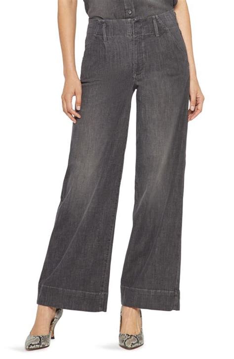 Nydj Plus Size Mona Wide Leg Trouser Jeans Smokey Mountain