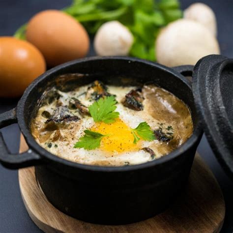 Oeuf cocotte champignons