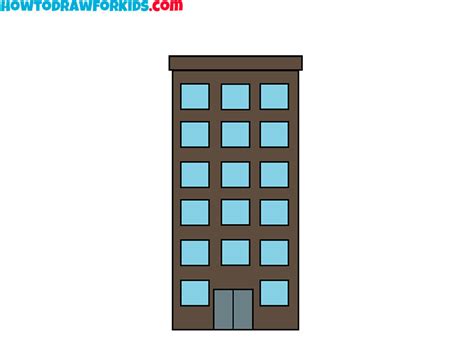 How To Draw A Building Easy Drawing Tutorial For Kids