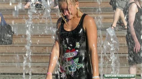 Wetlook And Candid College Girls Fountain Girls Video