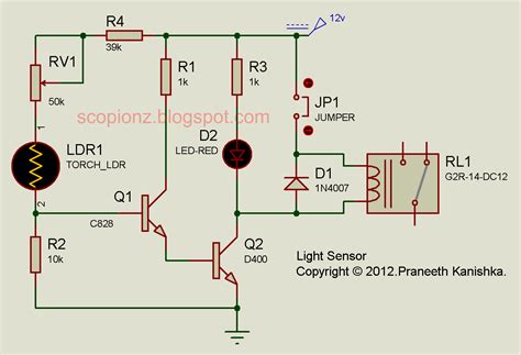 Simple Light Sensor Circuit Scorpionz Electronic Circuits And