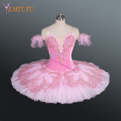 Adult Pink Gold Professional Ballet Tutu Women Nutcracker Platter Pancake Ballet Tutu Dress