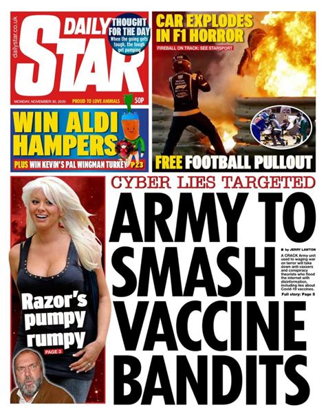 Daily Star Front Page 30th Of November 2020 Tomorrows Papers Today
