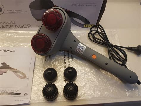 Visage Handheld Massager With 2 Individual Massage Heads And Variable Vibration Speed Levels