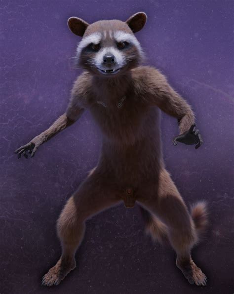 Rule 34 3d Anthro Balls Disney Front View Fur Guardians Of The Galaxy Male Male Only Mammal