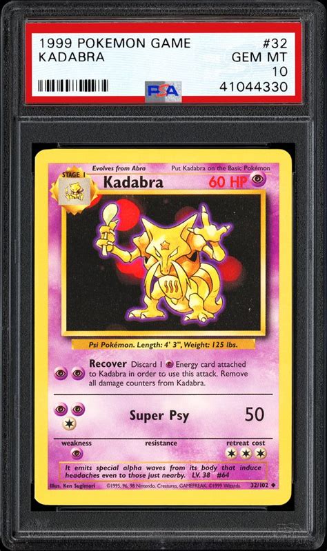 Check spelling or type a new query. Auction Prices Realized Tcg Cards 1999 POKEMON GAME Kadabra Summary