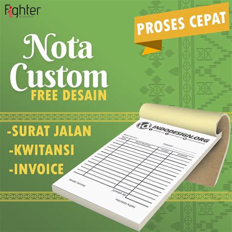 Jual Nota Custom Kwitansi Invoice Surat Jalan Termurah Dan Free