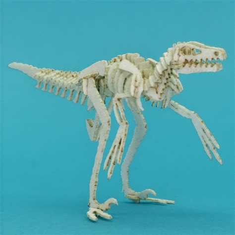 Velociraptor Skeleton Deluxe Mini 3d Kit By Tinysaur Everythingtiny