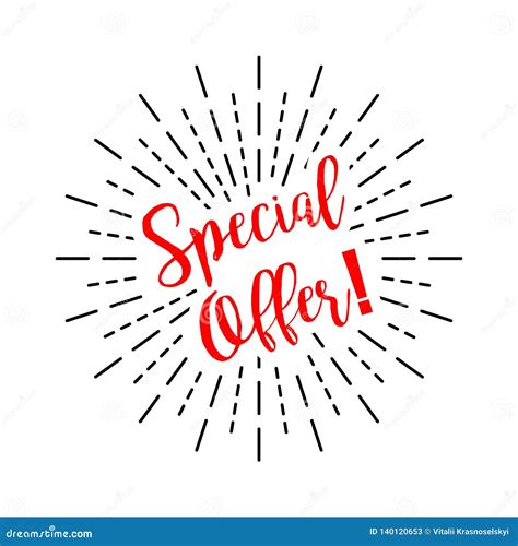 Special Offer With Burst On A White Background Stock Vector