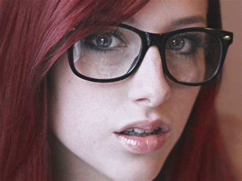 Glasses Women Redhead Women With Glasses Face Model