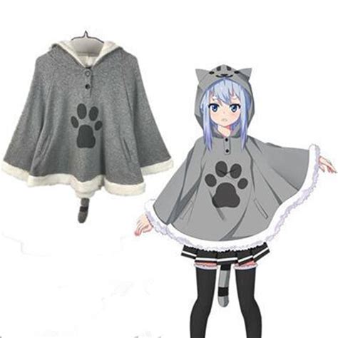 Anime Neko Atsume Cosplay Costumes Cat Loveliness Fancy Cloak Hoodies