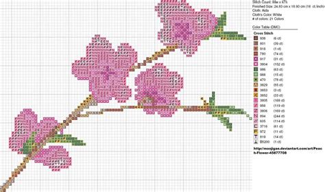 Cherry Blossom Branch By Carand88 On Deviantart Cross Stitch Flowers