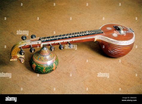 Veena Indian Classical Musical Instrument India Asia Stock Photo Alamy