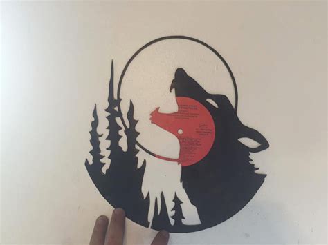 Wolf Laser Cut Vinyl Record Artist Representation — Smfx Designs