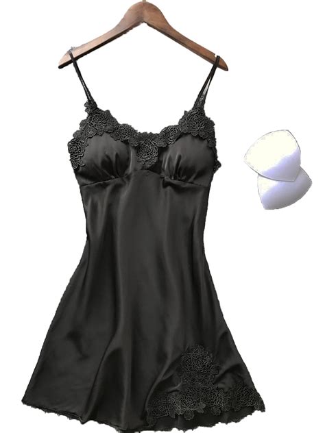 Ukap Womens Pajamas Satin Lingerie Nightgown Spaghetti Strap Sleepwear