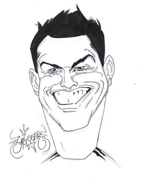 Cartoon cristiano ronaldo drawing art, cristiano ronaldo, face, black hair, head png. Cristiano Ronaldo Drawing at GetDrawings | Free download