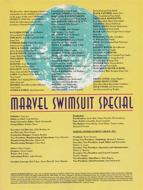 Marvel Swimsuit Special: An In-Depth Analysis Part I