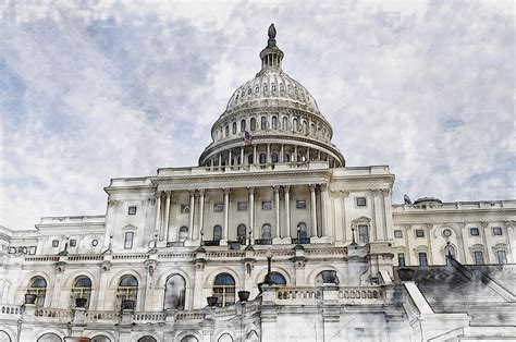 The police on capitol hill opened the gates. Washington DC Capitol Hill Digital Art by Brandon Bourdages