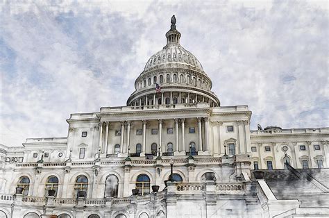 An unbelievable site on capitol hill. Washington DC Capitol Hill Digital Art by Brandon Bourdages