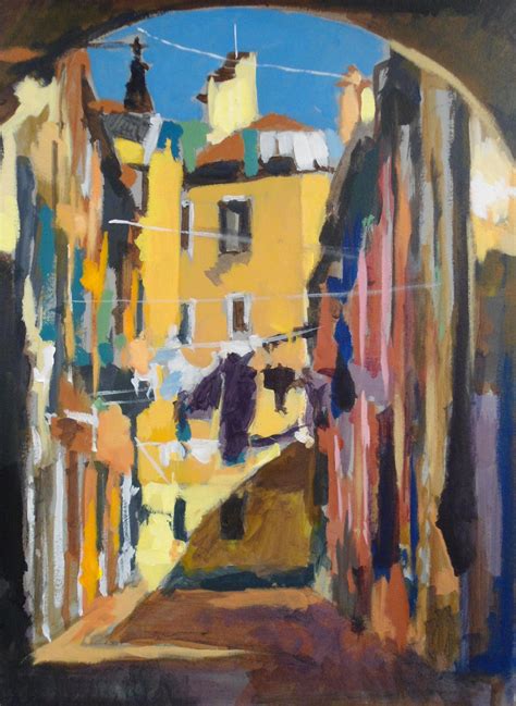 This Beautiful Impressionistic Acrylic Townscape Is The Final