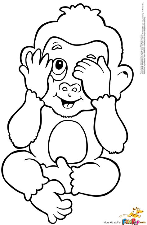 Slashcasual Baby Monkey Coloring Pages