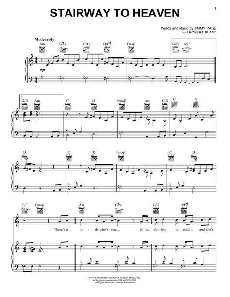 And if you listen very hard the tune will. Stairway To Heaven sheet music by Led Zeppelin (Piano ...
