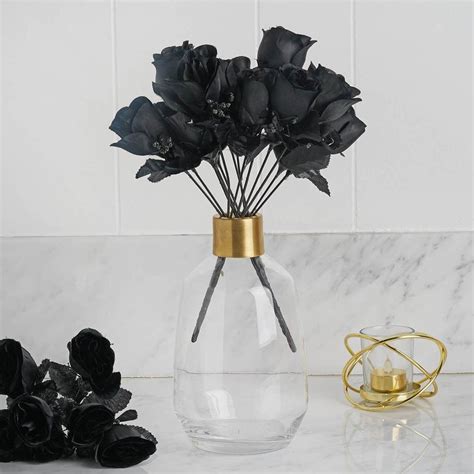 Ranunculus flowers are the full blooms that are very similar to roses and are members of the buttercup family. 12 Bush Black 84 Rose Buds Real Touch Artificial Silk ...