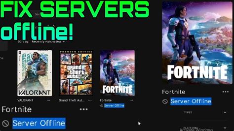 How To Fix Fortnite Server Offline Chapter 4 Season 1 Epic Games