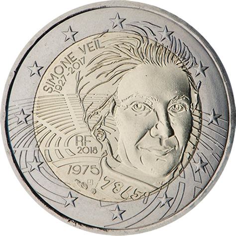 2 Euro Coin Simone Veil France 2018