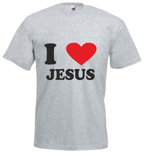 I Love Heart Jesus Mens Printed T Shirt Ebay