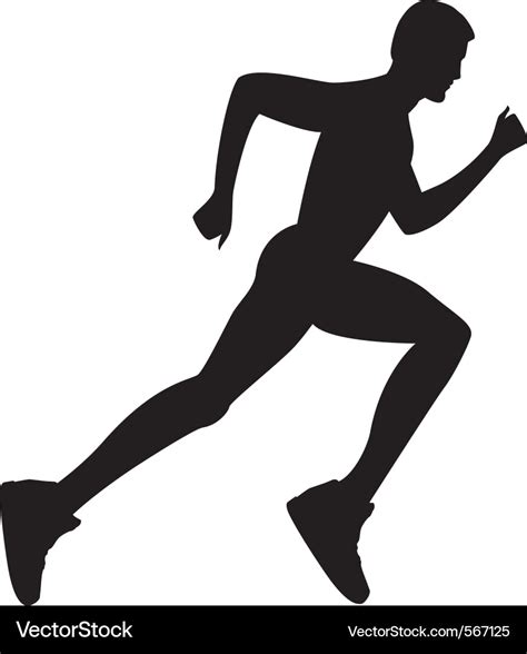 Running Man Silhouette Free Vector