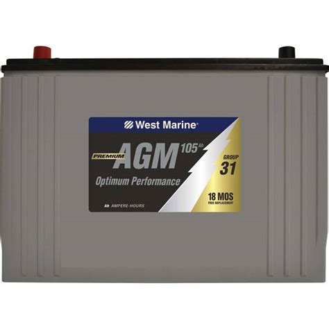 West Marine Group 31 Dual Purpose Agm Battery 105 Amp Hours West Marine