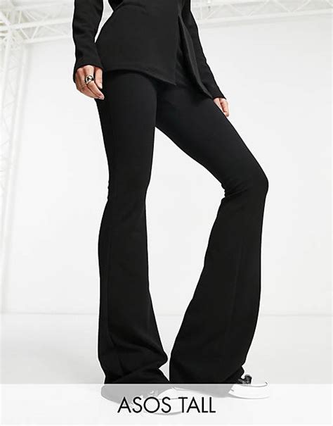 Asos Design Tall Jersey Slim Kick Flare Suit Pant Asos
