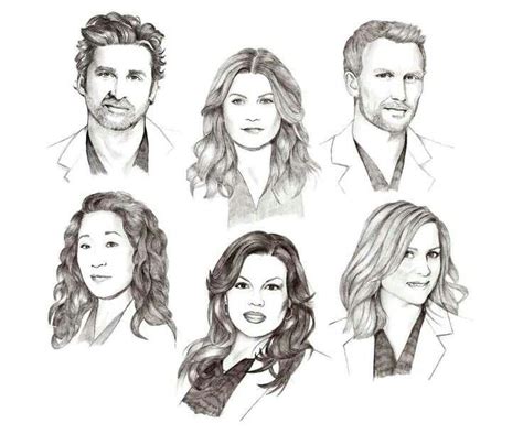 Greys drawing | Greys anatomy cast, Greys anatomy, Greys anatomy memes