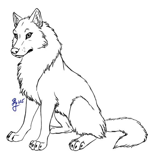 Random Wolf Lineart By Billiejean485 On Deviantart