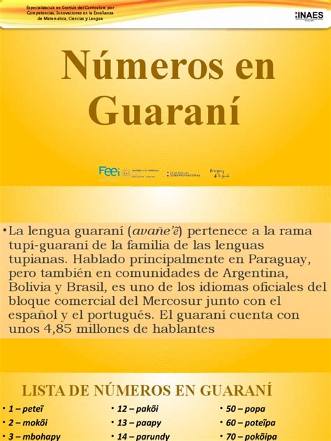 Numeros En Guaraní Pdf Lingüística