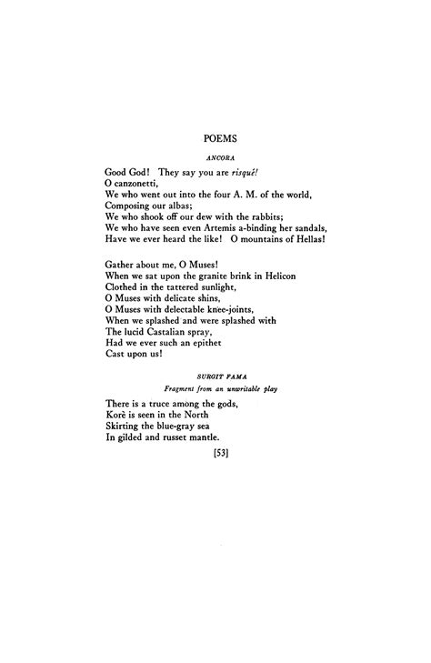 Surgit Fama By Ezra Pound Ancora By Ezra Pound Poetry Magazine