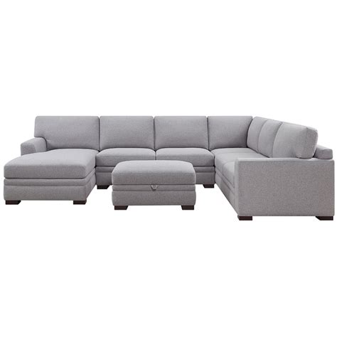 The modular design of a sectional offers the freedom to rearrange your room to fit your changing needs. Thomasville Fabric Sectional With Storage Ottoman | Costco Australia