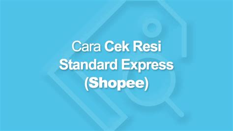 cek resi standard express | Charis.id